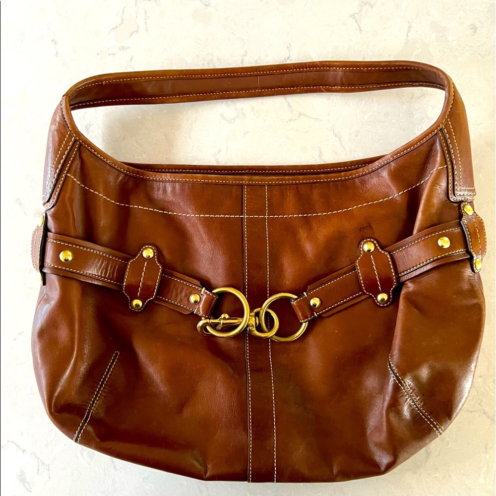 Coach Leather Hobo Shoulder Bag